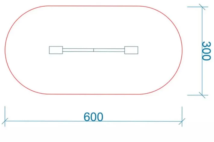 H12-szkic-hustawka-wazka Huśtawka Ważka H12 o wymiarach 0,40 m x 3,00 m to bezpieczna i trwała atrakcja na plac zabaw, zaprojektowana z myślą o dzieciach w wieku od 0 do 12 lat.