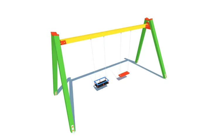 Huśtawka drewniana H3 dla dzieci w wieku 0-12 lat