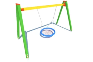 Huśtawka Drewniana H4 – nowoczesna forma zabawy na publiczne place zabaw