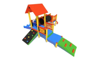 Zestaw Zabawowy K810 to rozbudowany system atrakcji dla dzieci w wieku od 0 do 12 lat, oferujący szeroki zakres aktywności ruchowych i zabaw edukacyjnych.