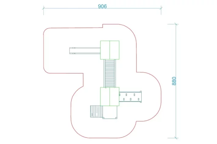 K13-2-szkic-wszechstronny-plac-zabaw-dla-dzieci Zestaw Zabawowy K13-2 to rozbudowany system atrakcji dla dzieci w wieku od 0 do 12 lat, oferujący szeroki zakres aktywności ruchowych i zabaw edukacyjnych.