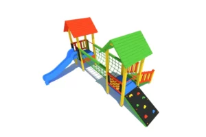 Zestaw Zabawowy K14 to rozbudowany system atrakcji dla dzieci w wieku od 0 do 12 lat, oferujący szeroki zakres aktywności ruchowych i zabaw edukacyjnych.