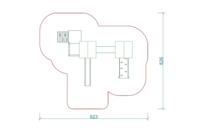 K20-szkic-wszechstronny-plac-zabaw-dla-dzieci Zestaw Zabawowy K20 to rozbudowany system atrakcji dla dzieci w wieku od 0 do 12 lat, oferujący szeroki zakres aktywności ruchowych i zabaw edukacyjnych.