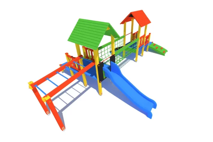 K22-1-3-wszechstronny-plac-zabaw-dla-dzieci Zestaw Zabawowy K22-1 to rozbudowany system atrakcji dla dzieci w wieku od 0 do 12 lat, oferujący szeroki zakres aktywności ruchowych i zabaw edukacyjnych.
