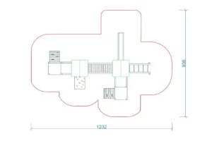 Zestaw Zabawowy K22-2 to rozbudowany system atrakcji dla dzieci w wieku od 0 do 12 lat, oferujący szeroki zakres aktywności ruchowych i zabaw edukacyjnych.
