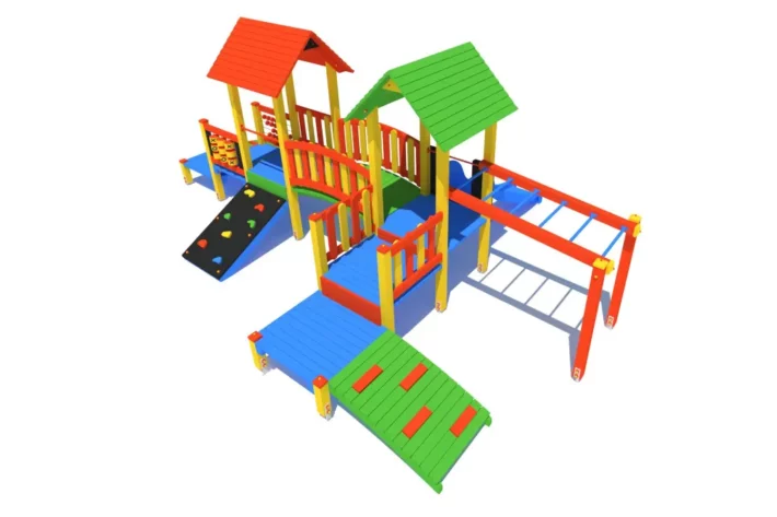 Certyfikowany plac zabaw K22-3 – zestaw z elementami wspinaczkowymi | Ogrodeco