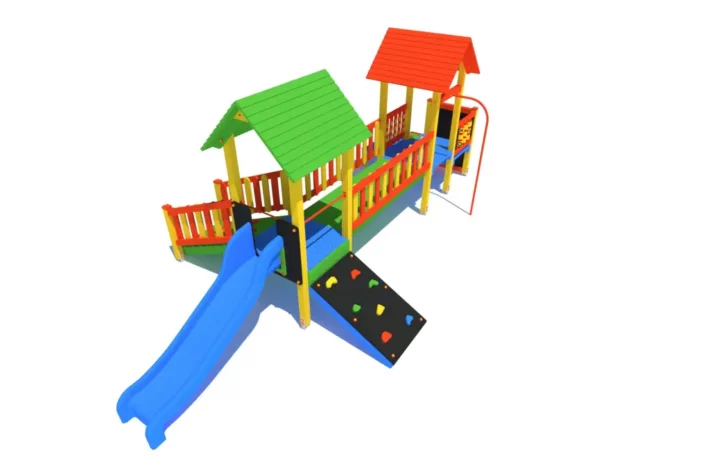 K23-1-2-wszechstronny-plac-zabaw-dla-dzieci Zestaw Zabawowy K23-1 to rozbudowany system atrakcji dla dzieci w wieku od 0 do 12 lat, oferujący szeroki zakres aktywności ruchowych i zabaw edukacyjnych.