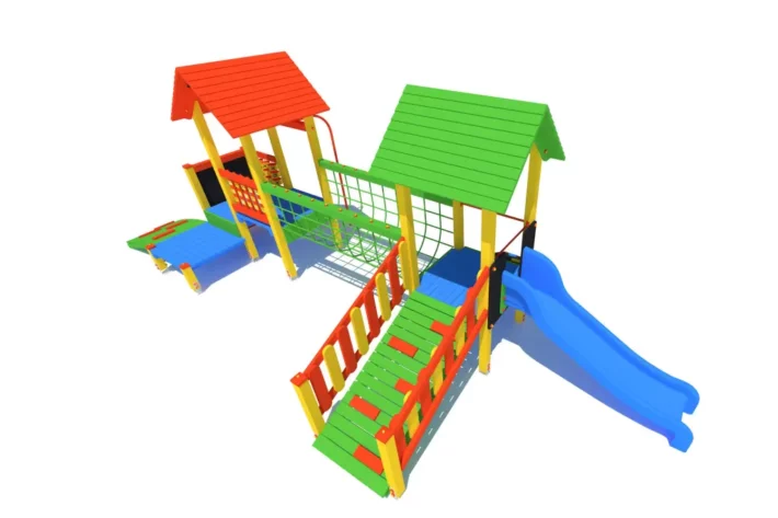 K23-2-1-wszechstronny-plac-zabaw-dla-dzieci Zestaw Zabawowy K23-2 to rozbudowany system atrakcji dla dzieci w wieku od 0 do 12 lat, oferujący szeroki zakres aktywności ruchowych i zabaw edukacyjnych.
