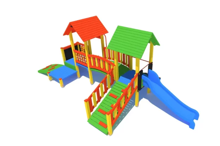 K23-3-1-wszechstronny-plac-zabaw-dla-dzieci Zestaw Zabawowy K23-3 to rozbudowany system atrakcji dla dzieci w wieku od 0 do 12 lat, oferujący szeroki zakres aktywności ruchowych i zabaw edukacyjnych.