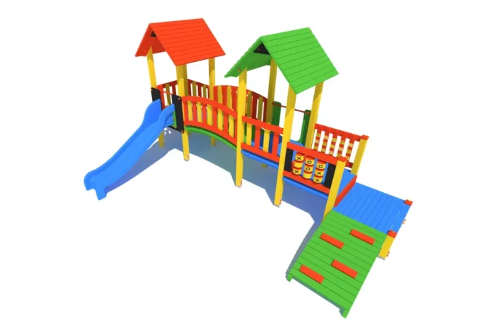 K24-2-2-wszechstronny-plac-zabaw-dla-dzieci Zestaw zabawowy K24-2 to wszechstronne rozwiązanie na plac zabaw, oferujące wspinanie, zjeżdżanie i gry edukacyjne.