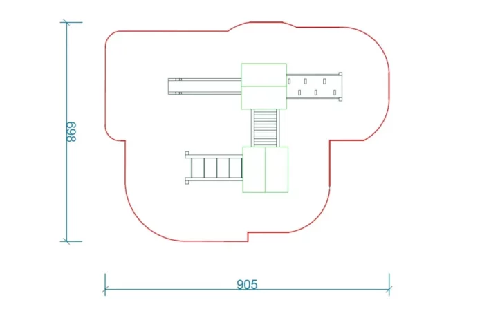 K25-szkic-wszechstronny-plac-zabaw-dla-dzieci Zestaw zabawowy K25 to kompaktowe, ale wszechstronne rozwiązanie na plac zabaw, oferujące wspinanie, zjeżdżanie i gry edukacyjne.
