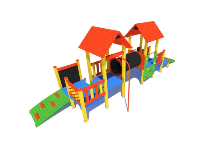 Certyfikowany plac zabaw K27 – rozbudowany zestaw aktywnej zabawy | Ogrodeco