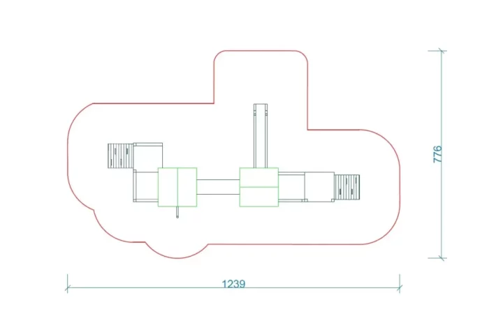 K27-szkic-wszechstronny-plac-zabaw-dla-dzieci Zestaw Zabawowy K27 to rozbudowany system atrakcji dla dzieci w wieku od 0 do 12 lat, oferujący szeroki zakres aktywności ruchowych i zabaw edukacyjnych.