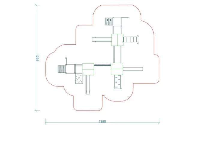 K30-szkic-wszechstronny-plac-zabaw-dla-dzieci Zestaw Zabawowy K30 to rozbudowany system atrakcji dla dzieci w wieku od 0 do 12 lat, oferujący szeroki zakres aktywności ruchowych i zabaw edukacyjnych.