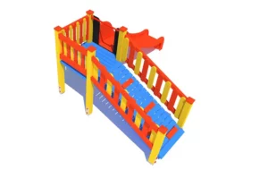 Zestaw M70 to funkcjonalne urządzenie dla dzieci w wieku od 0 do 12 lat, łączące wspinanie i zjeżdżanie dzięki elementom takim jak ślizg, podest i trap wejściowy.