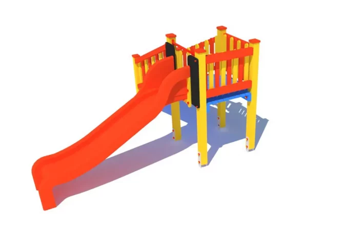 M70-3-kompaktowy-plac-zabaw-dla-najmłodszych Zestaw M70 to funkcjonalne urządzenie dla dzieci w wieku od 0 do 12 lat, łączące wspinanie i zjeżdżanie dzięki elementom takim jak ślizg, podest i trap wejściowy.
