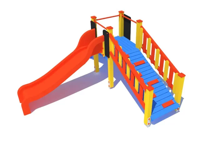 M71-2-Zestaw-zabawowy-dla-dzieci Zestaw zabawowy M71to kompaktowe i funkcjonalne rozwiązanie na plac zabaw. Wyposażony w podest, trap wejściowy, ślizg, ściankę wspinaczkową oraz drabinkę, zapewnia różnorodną zabawę