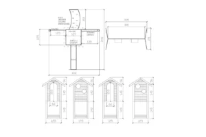 Plac zabaw P19 – wszechstronny zestaw do zabawy z domkiem, huśtawką i zjeżdżalnią