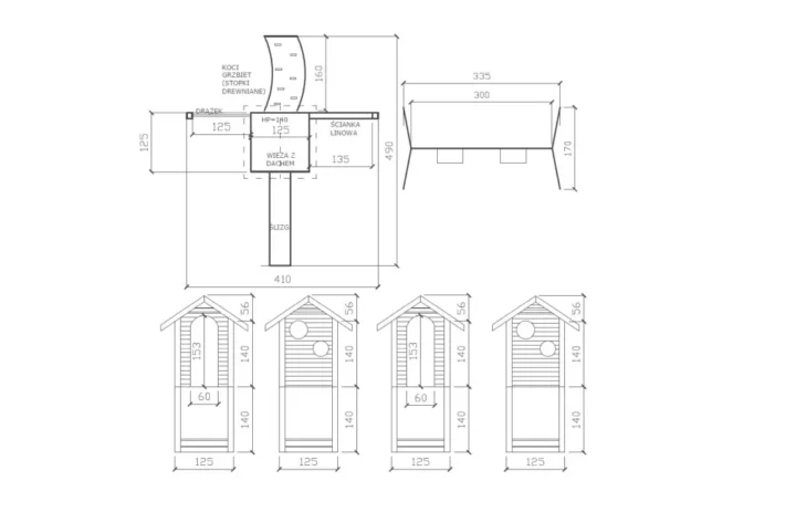 P19-szkic-funkcjonalny-plac-zabaw-dla-dzieci Plac zabaw P19 – wszechstronny zestaw do zabawy z domkiem, huśtawką i zjeżdżalnią