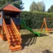 Plac zabaw P5 – wszechstronny zestaw do zabawy z domkiem, huśtawką i zjeżdżalnią