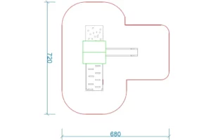 Zestaw zabawowy P73 to imponująca konstrukcja dla dzieci w wieku od 0 do 12 lat, oferująca różnorodne możliwości zabawy, takie jak wspinanie, zjeżdżanie.