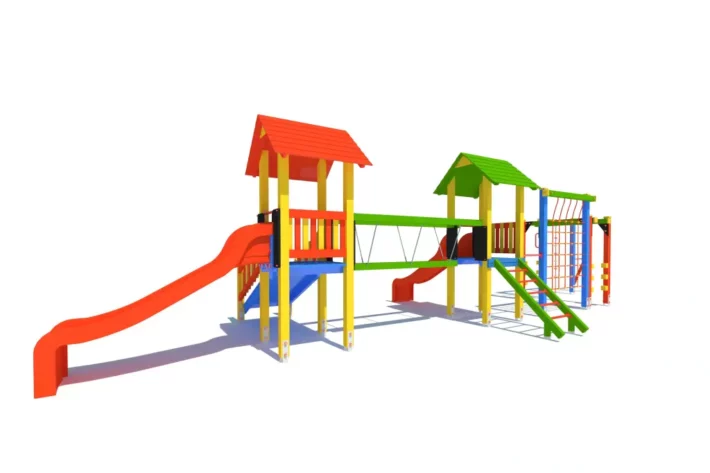 P78-3-wszechstronny-plac-zabaw-dla-dzieci Zestaw zabawowy P78 o wymiarach 4,85 m x 14,00 m to nowoczesny plac zabaw, który oferuje szerokie możliwości aktywnej zabawy dla dzieci