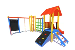 ZCertyfikowany plac zabaw P83 – bezpieczny zestaw PN-EN 1176 | Ogrodeco estaw zabawowy P83 to nowoczesny plac zabaw, który oferuje szerokie możliwości aktywnej zabawy dla dzieci w wieku od 3 do 14 lat