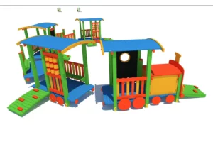 Wagon Kółko-Krzyżyk PE3 to atrakcyjny element placu zabaw przeznaczony dla dzieci w wieku od 0 do 12 lat, łączący wspinanie, grę oraz możliwość wypoczynku na wygodnej ławeczce.