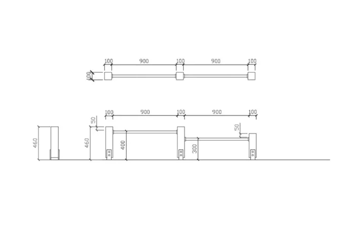 PP5-poprzeczka-podwójna-szkic-dog-park-dla-zwierzat park dla psów, który jest miejscem radości i zdrowia dla czworonogów oraz ich opiekunów