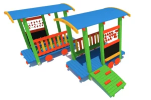 Wagon "liczydło" PE5 to innowacyjne rozwiązanie o kompaktowych wymiarach (szerokość 1,10 m, długość 2,00 m oraz wysokość 2,00 m), które sprawi, że każdy plac zabaw stanie się ulubionym miejscem dzieci.