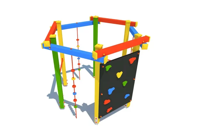 US4-4-urzadzenie-sprawnoSciowe-szesciokat-maly Urządzenie sprawnościowe Sześciokąt Mały US4 to idealne rozwiązanie dla dzieci w wieku od 3 do 12 lat, oferujące wspinaczkę i podciąganie na różnorodnych elementach, takich jak liny wspinaczkowe, pionowa ścianka wspinaczkowa, drabinka linowa i metalowe drążki