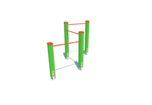 Urządzenie sprawnościowe DRĄŻKI DO ĆWICZEŃ to nowoczesny i funkcjonalny element placu zabaw, stworzony z myślą o dzieciach w wieku od 3 do 12 lat.