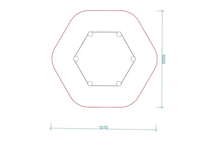 Urządzenie-sprawnościowe-sześciokąt-duży-szkic-wielofunkcyjny-zestaw-linowy Urządzenie sprawnościowe SZEŚCIOKĄT DUŻY to nowoczesny i funkcjonalny element placu zabaw.