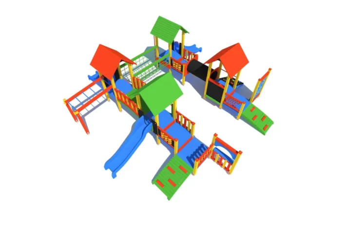 Certyfikowany plac zabaw K33-2 – zestaw zabawowy zgodny z PN-EN 1176 | Ogrodeco