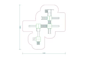 Zestaw Zabawowy K32-1 to rozbudowany system atrakcji dla dzieci w wieku od 0 do 12 lat, oferujący szeroki zakres aktywności ruchowych i zabaw edukacyjnych