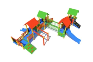 Certyfikowany plac zabaw K32-2 – bezpieczny zestaw zabawowy | Ogrodeco