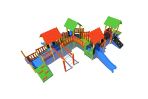 Certyfikowany plac zabaw K32-3 – zestaw zabawowy zgodny z PN-EN 1176 | Ogrodeco