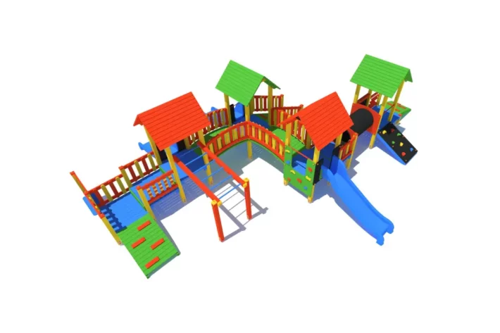Certyfikowany plac zabaw K32-3 – zestaw zabawowy zgodny z PN-EN 1176 | Ogrodeco