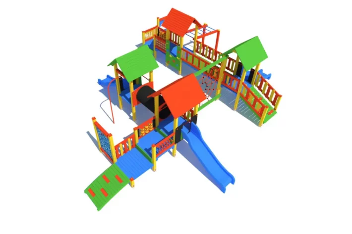Zestaw Zabawowy K34 to rozbudowany system atrakcji dla dzieci w wieku od 0 do 12 lat, oferujący szeroki zakres aktywności ruchowych i zabaw edukacyjnych.