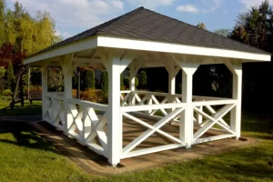 Altana ogrodowa A17 – drewniana altana z domkiem | Ogrodeco