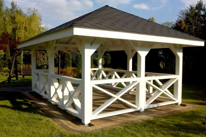 Altana ogrodowa A17 – drewniana altana z domkiem | Ogrodeco