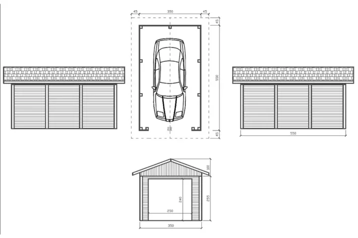 g8-szkic-nowoczesny-praktyczny-garaz Garaż G8 to kompaktowe i praktyczne rozwiązanie dla osób poszukujących solidnej przestrzeni do przechowywania samochodu oraz narzędzi. Jego wymiary 3,50m x 5,50m sprawiają, że doskonale sprawdzi się na mniejszych posesjach, jednocześnie oferując wystarczającą przestrzeń na przechowywanie pojazdu i innych przedmiotów.