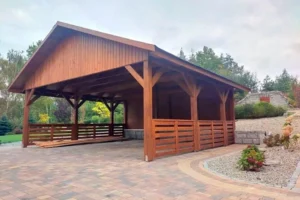 Garaż drewniany G9 – solidny drewniany garaż do auta | Ogrodeco